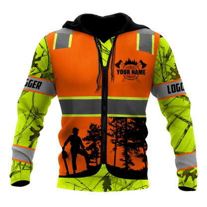 3D Chainsaw Logger Quotes Custom Name Unisex Shirts