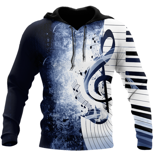Music Notes Lady Loose 3D All Over Printes