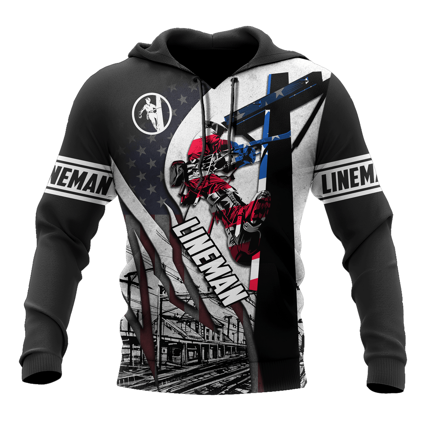 Premium Unisex All Over Printed American Lineman Shirts MEI