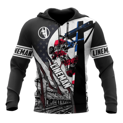 Premium Unisex All Over Printed American Lineman Shirts MEI