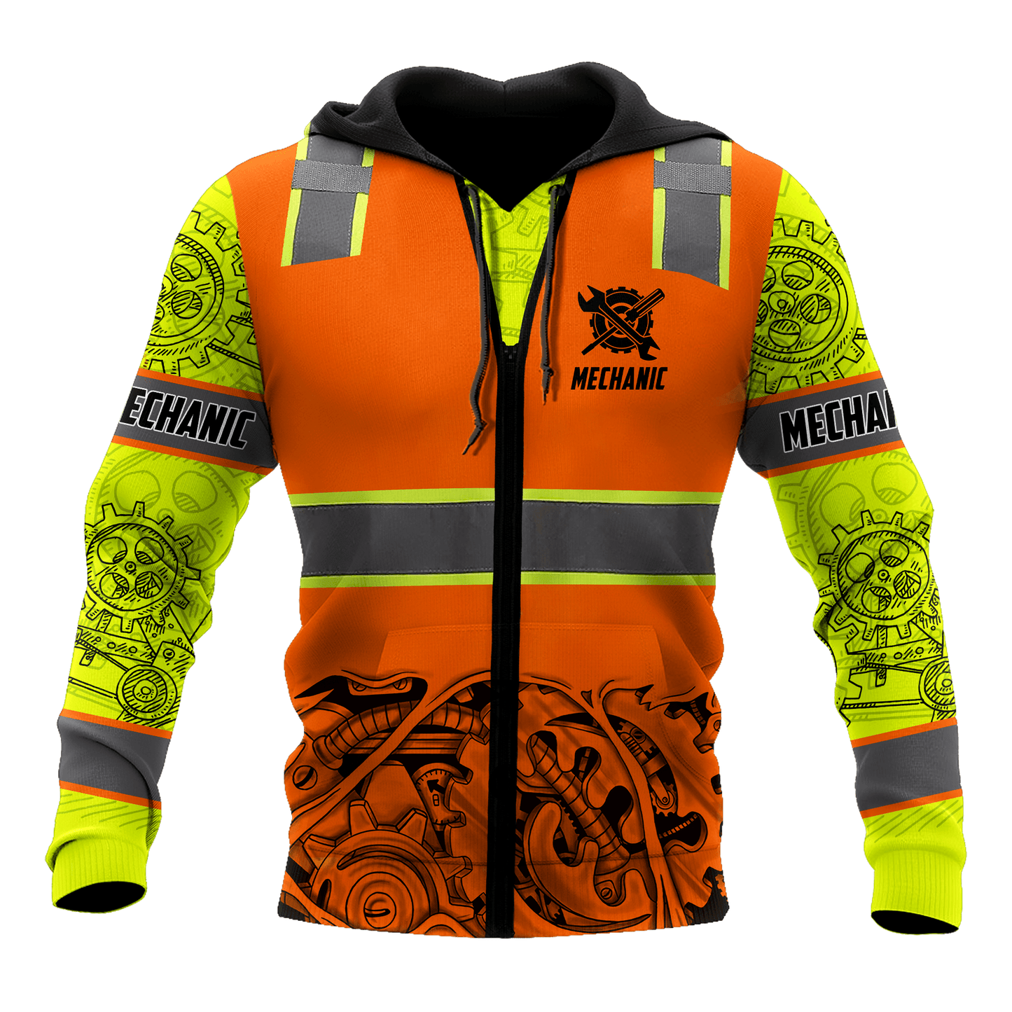 Mechanic 3D All Over Printed Hoodie For Men and Women TN