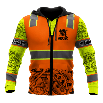 Mechanic 3D All Over Printed Hoodie For Men and Women TN