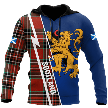 Classical Hoodie Scotland Vintage Over Printed Hoodie