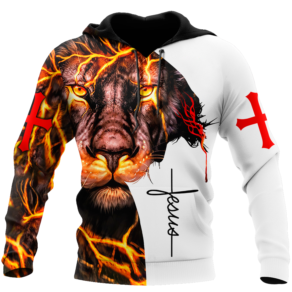 Faith in God Lightning Lion - Christian - 3D All Over Printed Style for Men and Women