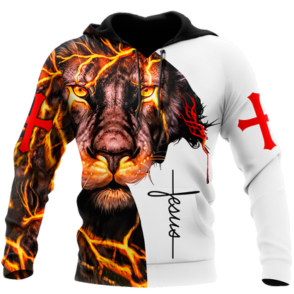 Faith in God Lightning Lion - Christian - 3D All Over Printed Style for Men and Women