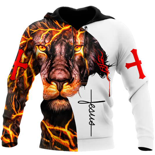 Faith in God Lightning Lion - Christian - 3D All Over Printed Style for Men and Women
