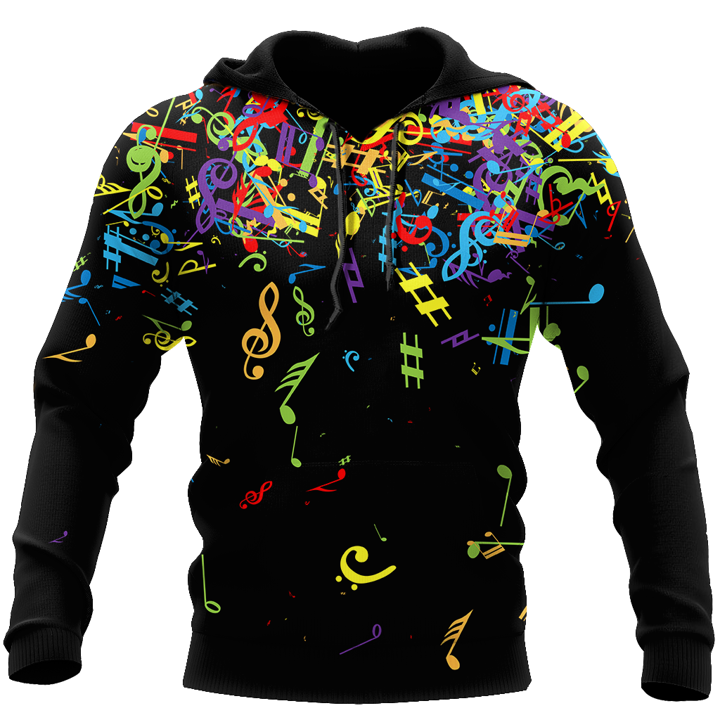 Colorful Music Notes 3D All Over Printes