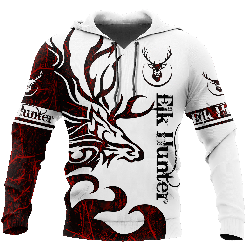 Premium Elk Hunting for Hunter Red Camo 3D Printed Unisex Shirts