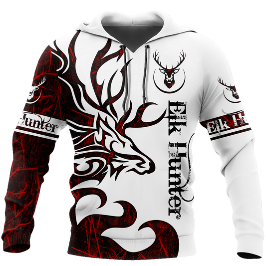 Premium Elk Hunting for Hunter Red Camo 3D Printed Unisex Shirts