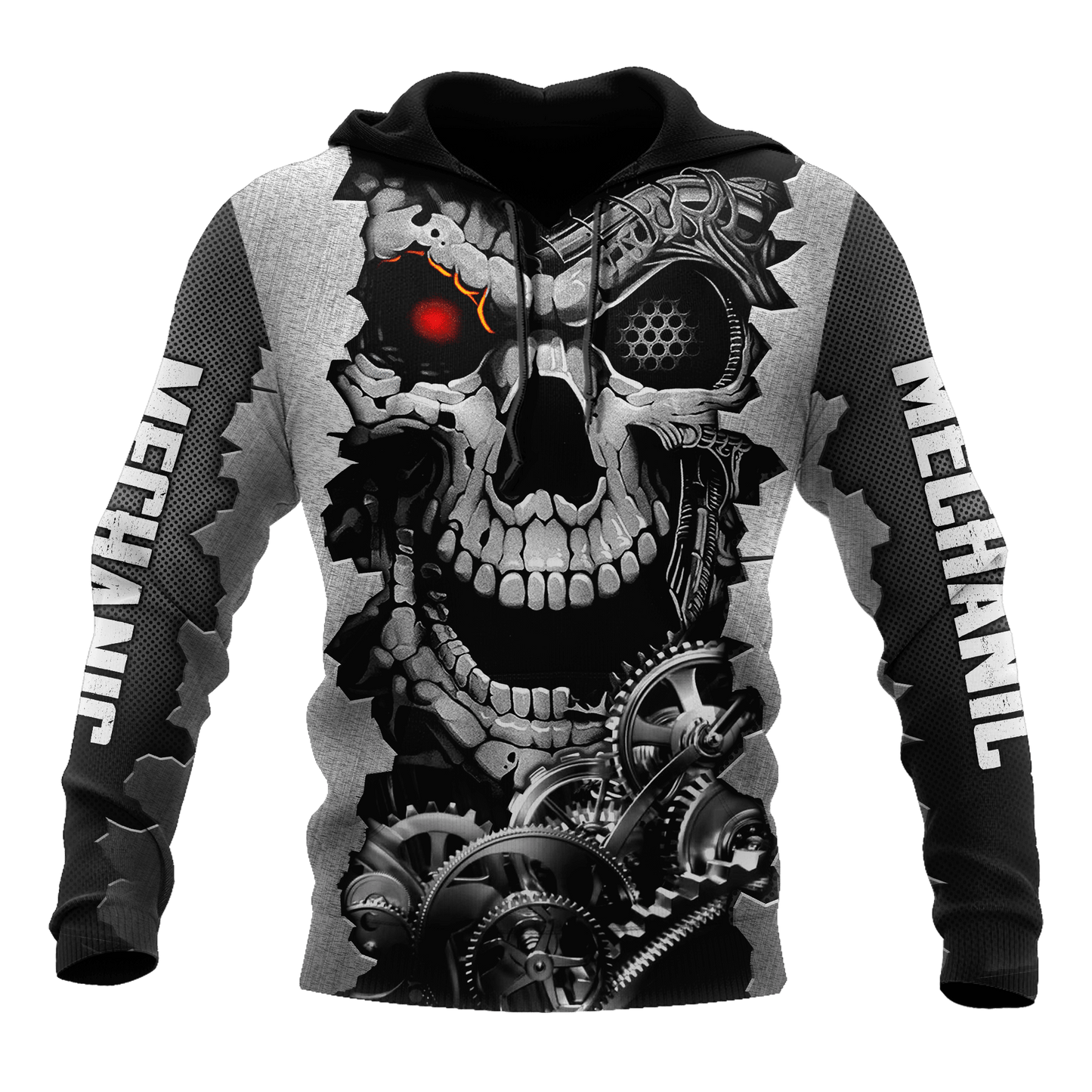 Mechanic 3D All Over Printed Hoodie For Men and Women TN