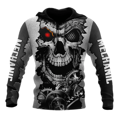 Mechanic 3D All Over Printed Hoodie For Men and Women TN