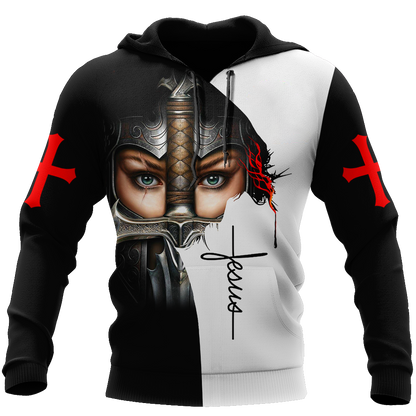 A CHILD OF GOD A WOMAN OF FAITH A WARRIOR OF CHRIST JESUS ALL OVER PRINTED SHIRTS - Amaze Style™-Apparel