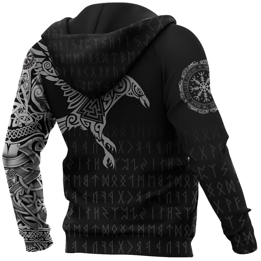 Vikings - The Raven of Odin Tattoo Custom Name