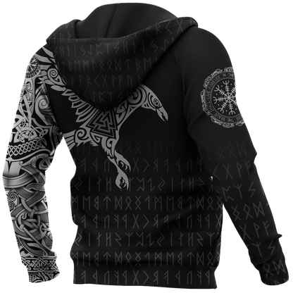 Vikings - The Raven of Odin Tattoo Custom Name