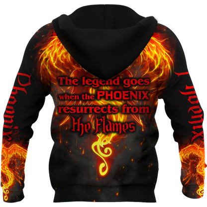 Phoenix Tattoo 3D All Over Printed Hoodie Shirt Limited by SUN AM200501 - Amaze Style™-Apparel
