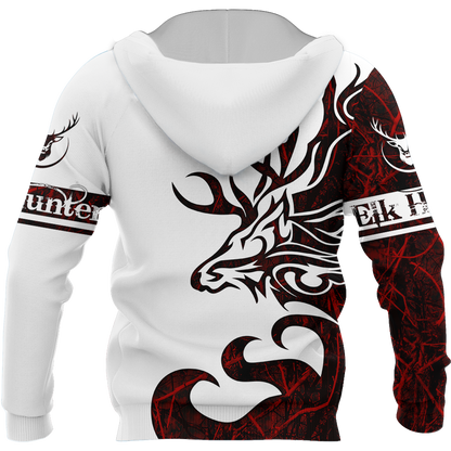 Premium Elk Hunting for Hunter Red Camo 3D Printed Unisex Shirts