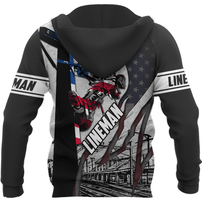 Premium Unisex All Over Printed American Lineman Shirts MEI
