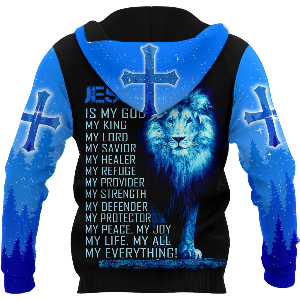 Faith in God Blue Cross - Christian - 3D All Over Printed Style for Men and Women