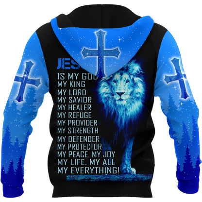 Faith in God Blue Cross - Christian - 3D All Over Printed Style for Men and Women