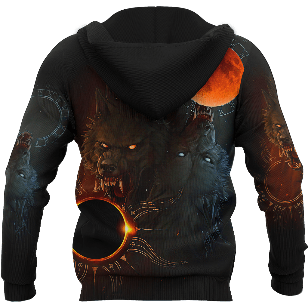 Unisex All Over Printed Wolf And Sun Shirts MEI