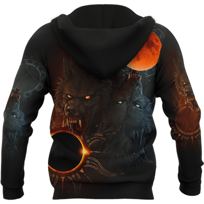 Unisex All Over Printed Wolf And Sun Shirts MEI