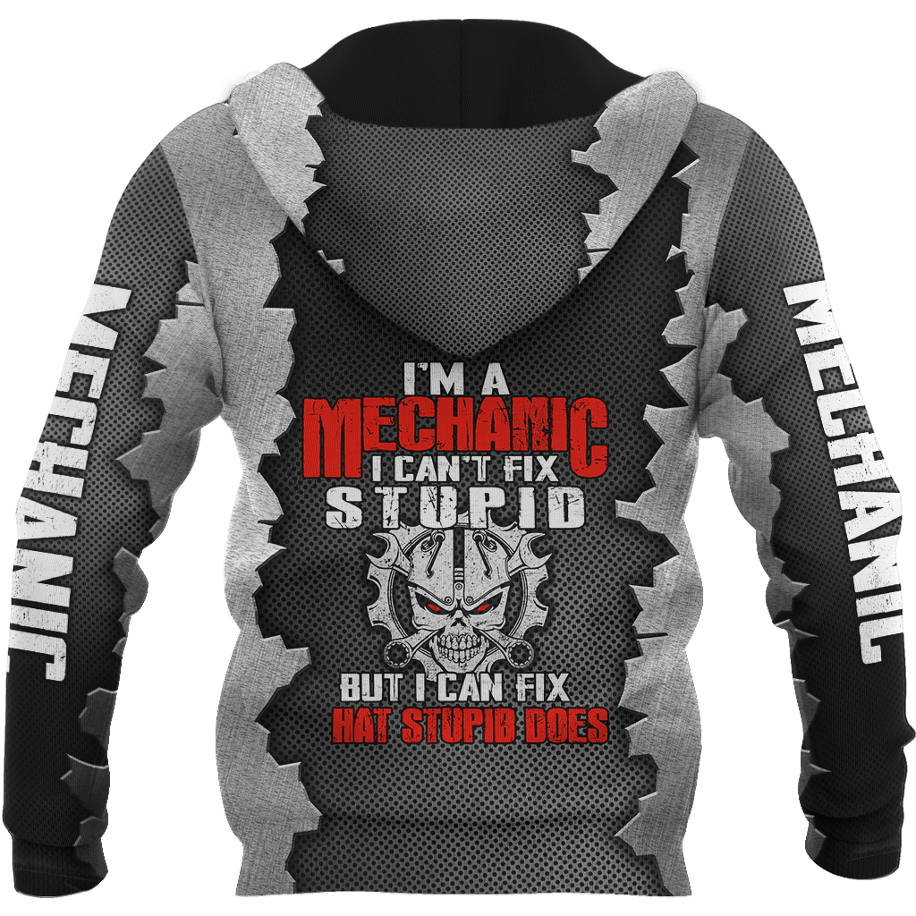 Mechanic 3D All Over Printed Hoodie For Men and Women TN