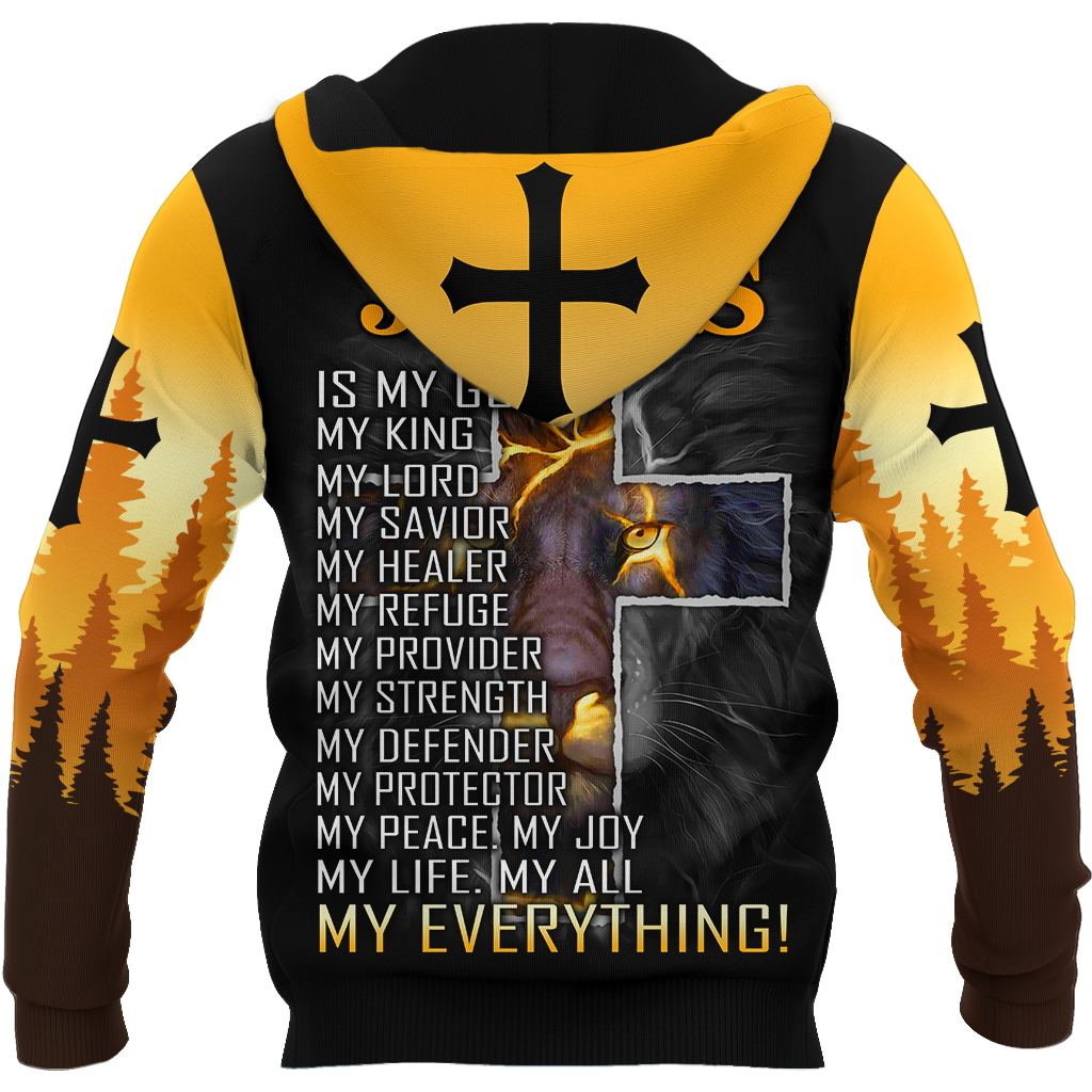 Faith in God and Lion - Christian - 3D All Over Printed Style for Men and Women