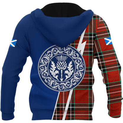 Classical Hoodie Scotland Vintage Over Printed Hoodie