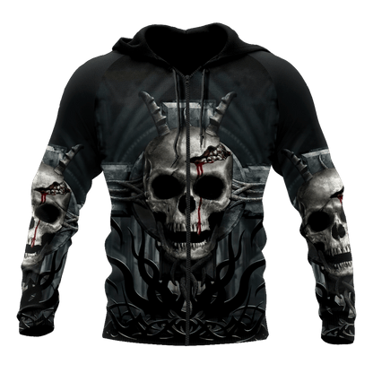 Premium Unisex Skull Cross All Over Printed Shirts  MEI