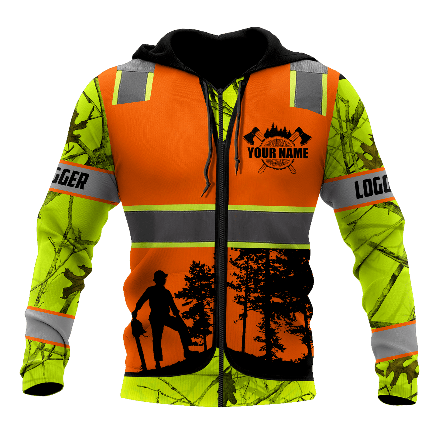 3D Chainsaw Logger Quotes Custom Name Unisex Shirts