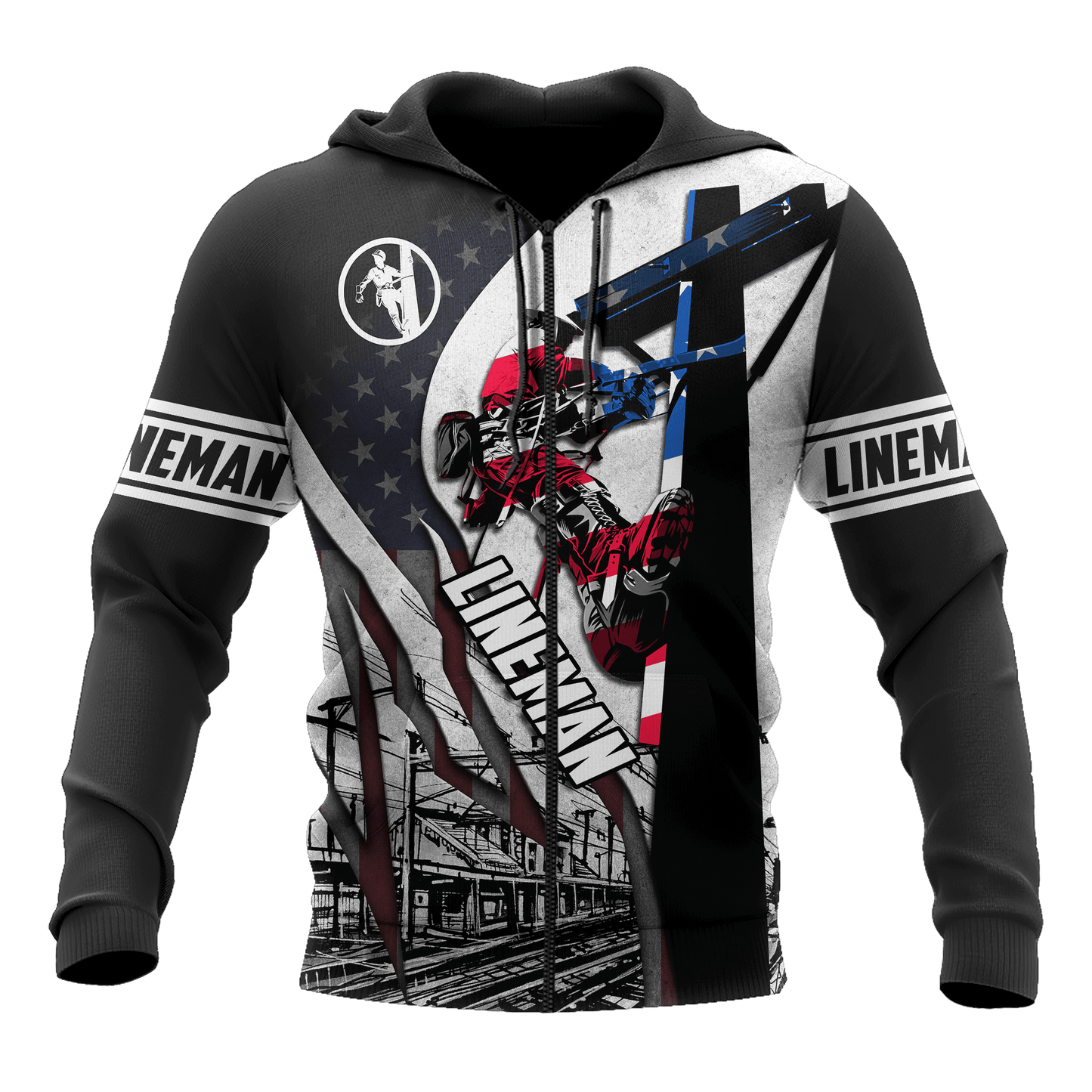 Premium Unisex All Over Printed American Lineman Shirts MEI