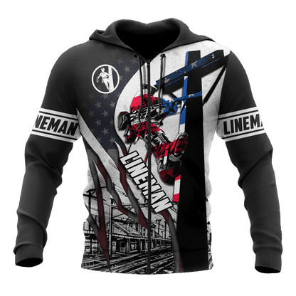 Premium Unisex All Over Printed American Lineman Shirts MEI