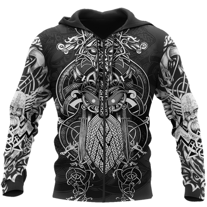 Odin Viking Tattoo Style Pullover - Amaze Style™-Apparel