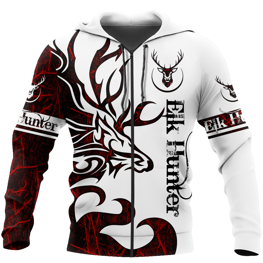 Premium Elk Hunting for Hunter Red Camo 3D Printed Unisex Shirts