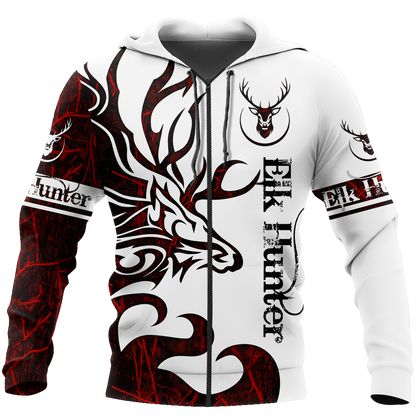Premium Elk Hunting for Hunter Red Camo 3D Printed Unisex Shirts