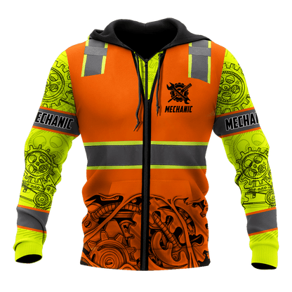 Mechanic 3D All Over Printed Hoodie For Men and Women TN