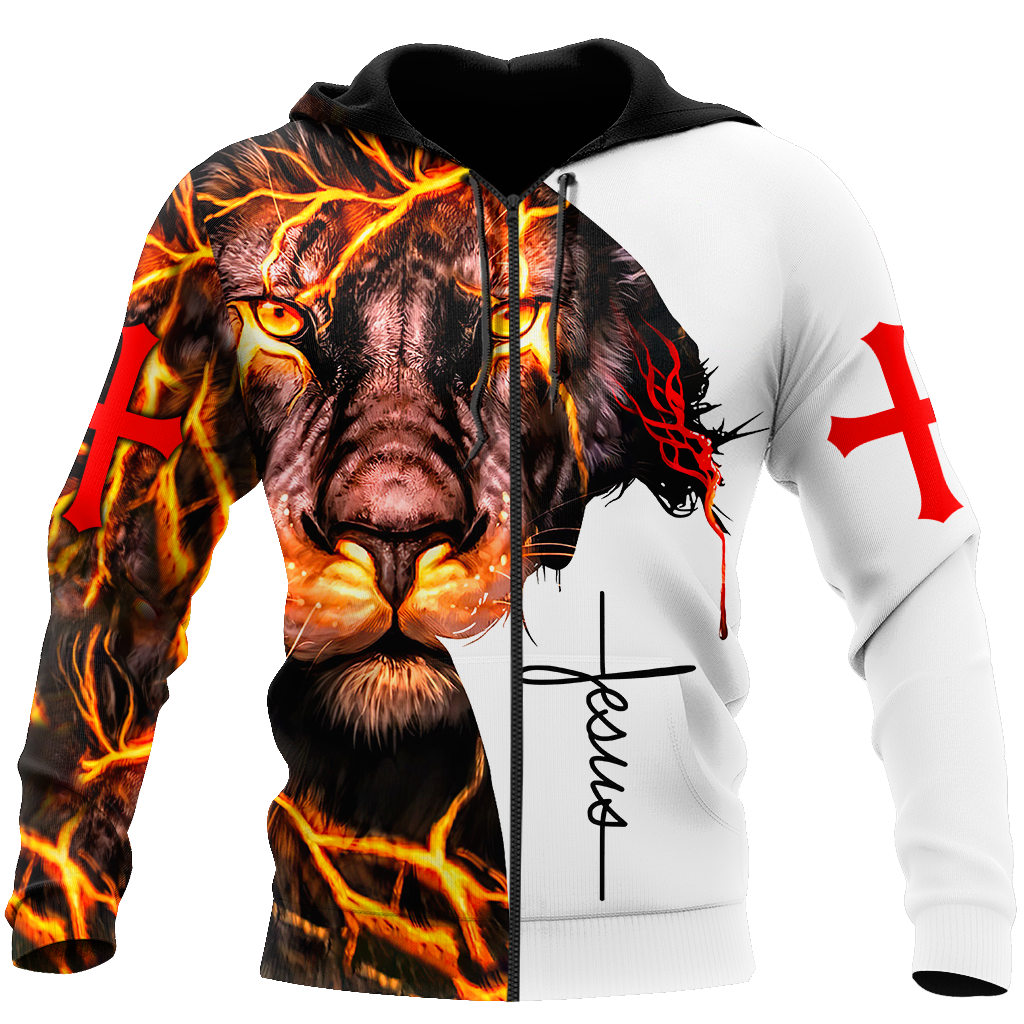 Faith in God Lightning Lion - Christian - 3D All Over Printed Style for Men and Women
