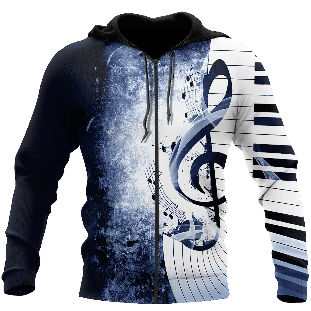 Music Notes Lady Loose 3D All Over Printes