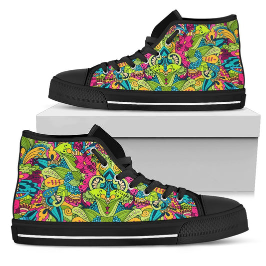 Donna Sneakers Alte Nero-Amaze Style™-Womens High Top - Donna Sneakers Alte Nero-US5.5 (EU36)-Vibe Cosy™