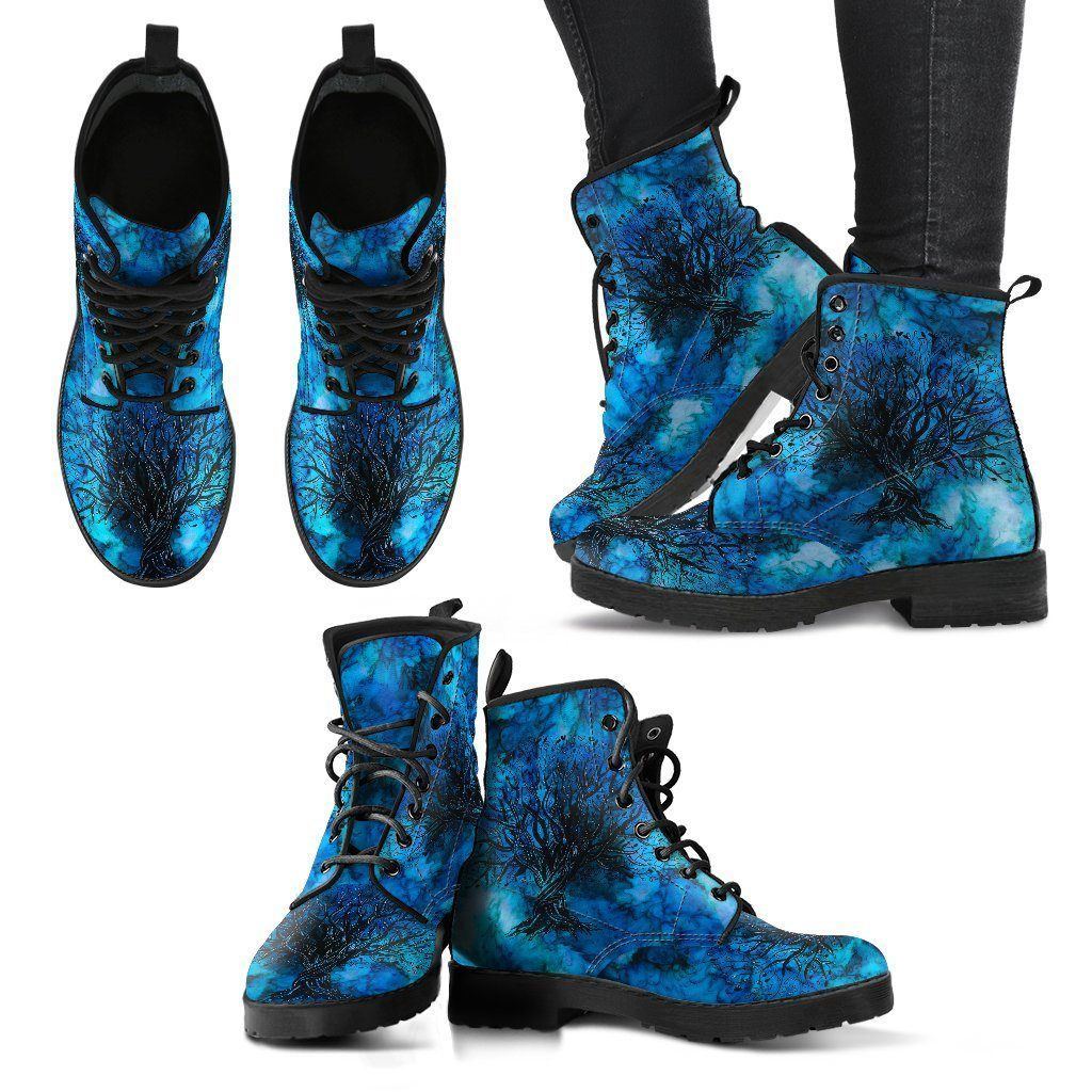 Celtic Tree Of Life Leather Boots For Men And Women TN