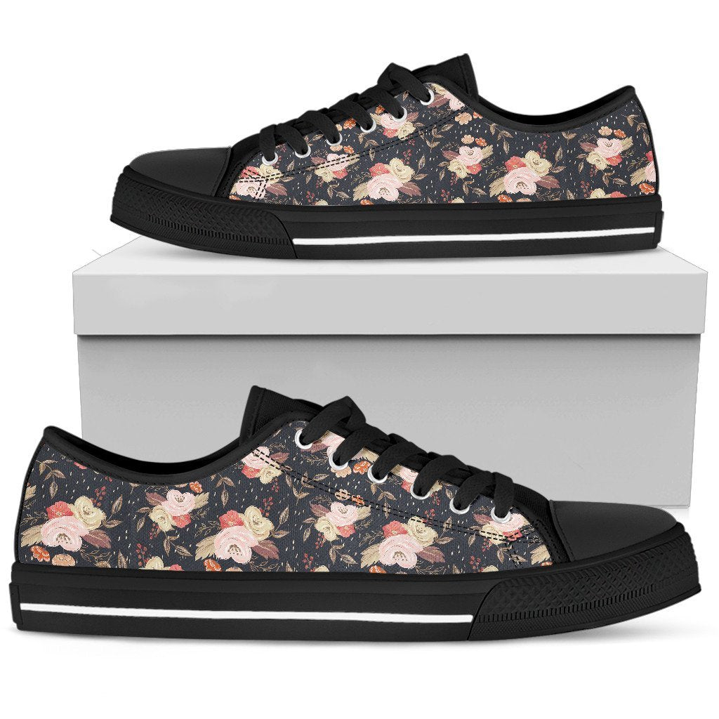 Autumn Fall Floral - Women's Low Top Shoes-Amaze Style™-Womens Low Top - Autumn Fall Floral - Women's Low Top Shoes-US5.5 (EU36)-Vibe Cosy™