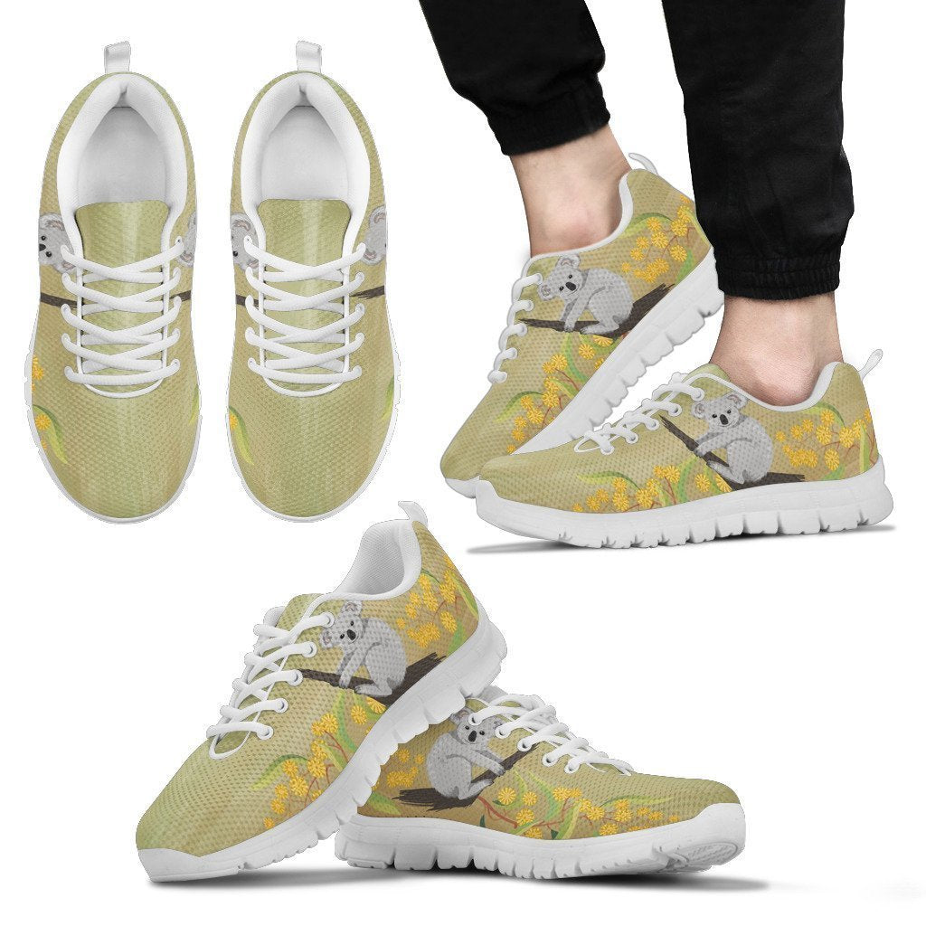Australia shoes- Australian koala with mimosa men's/women's sneakers NN8 - Amaze Style™-SNEAKERS