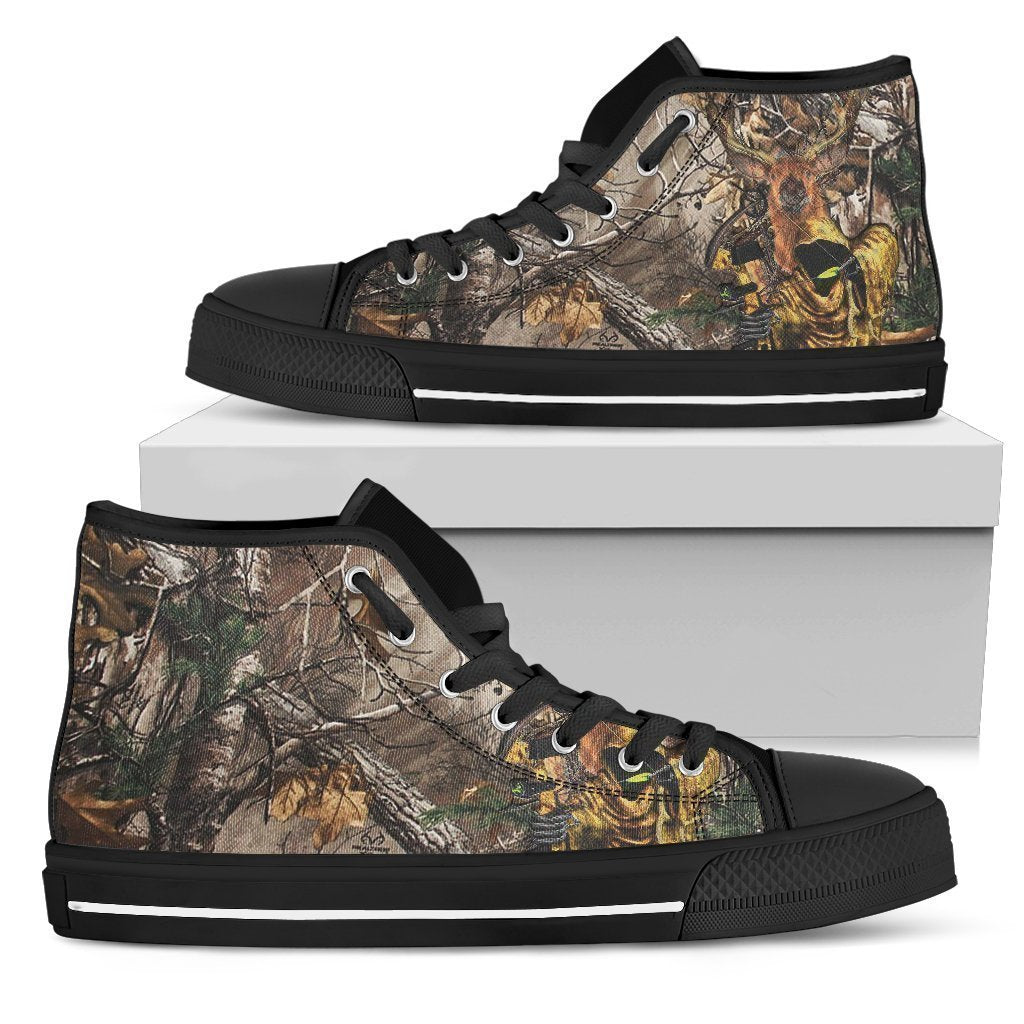 Men's High Top Shoes - Hunting Tattoo - Amaze Style™-Shoes