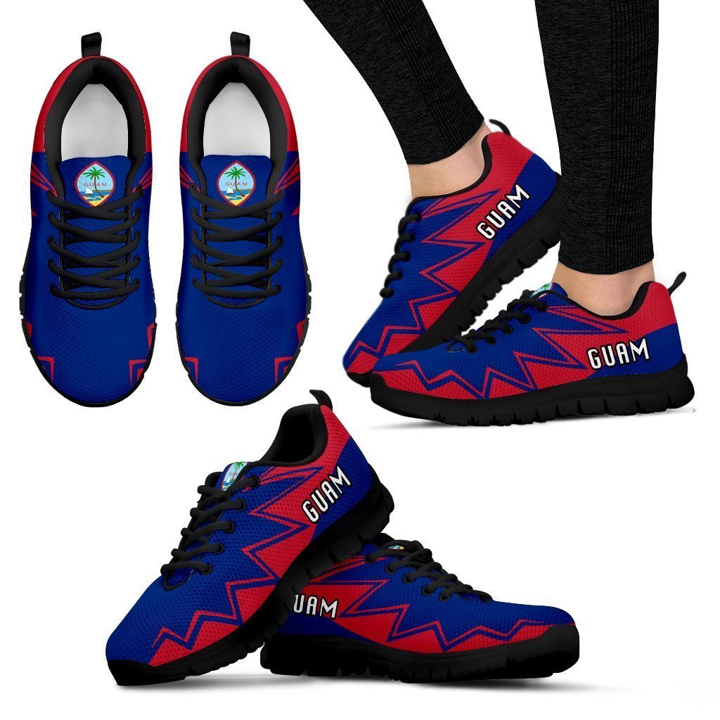 Guam Sneakers - Thunder Style - BN04-SNEAKERS-Polynesian Print-Women-US5 (EU35)-Black-Vibe Cosy™