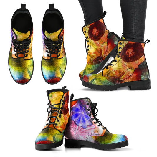 Womens Leather Boots Shells-Amaze Style™-Women's Leather Boots - Womens Leather Boots Shells-US5 (EU35)-Vibe Cosy™