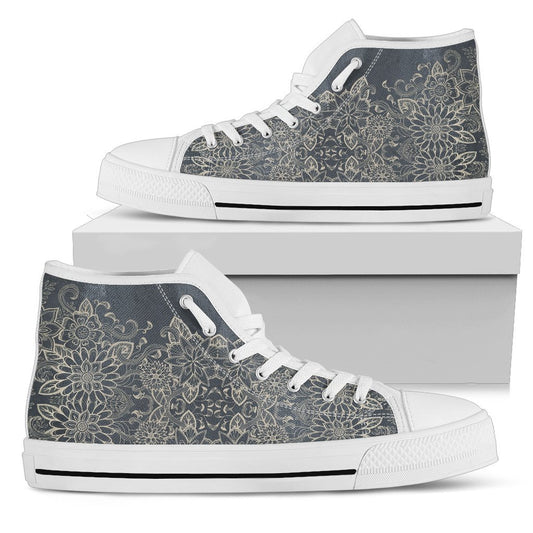 Mosaico Bianco-Amaze Style™-Womens High Top - Mosaico Bianco-US5.5 (EU36)-Vibe Cosy™