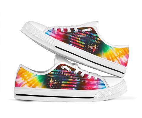 Nurse Tie Dye Flag Low Top Shoes TA040708 - Amaze Style™-