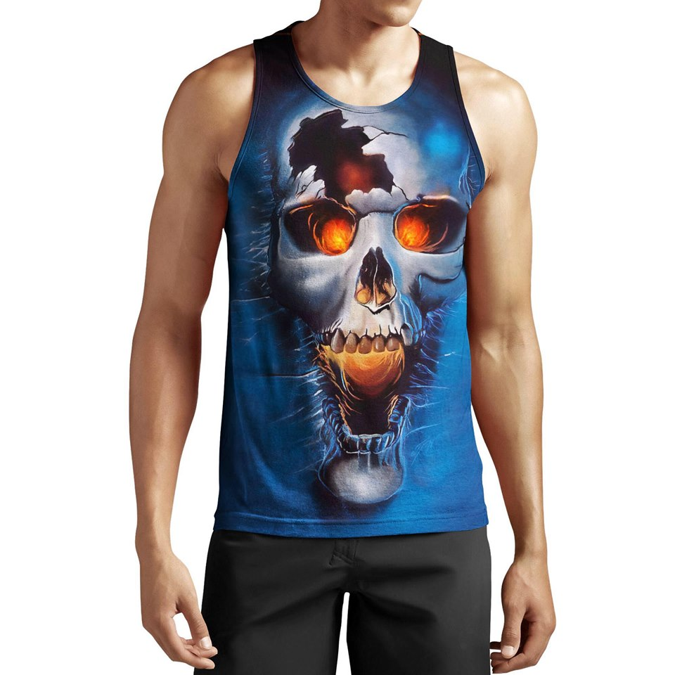 Love Skull 3D all over printed for man and women