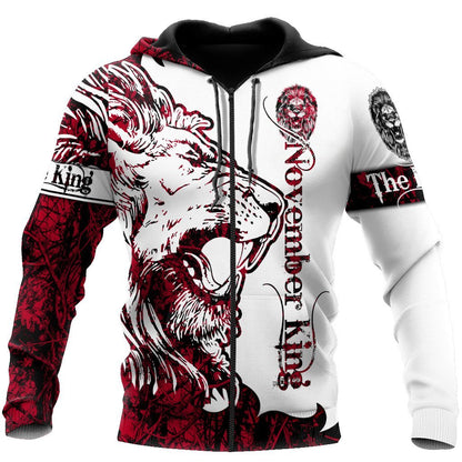 November King Lion 3D All Over Printed Unisex Shirts
