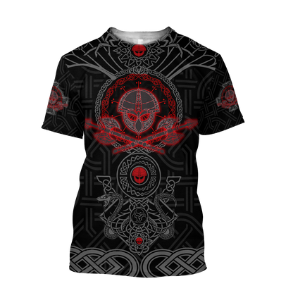 Love Viking Warriors tattoos 3D all over printed for man and women HHT30062001